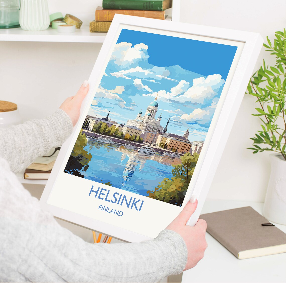 Helsinki Cathedral Harbor Skyline Finland Travel Poster Wall Decor - Image 5