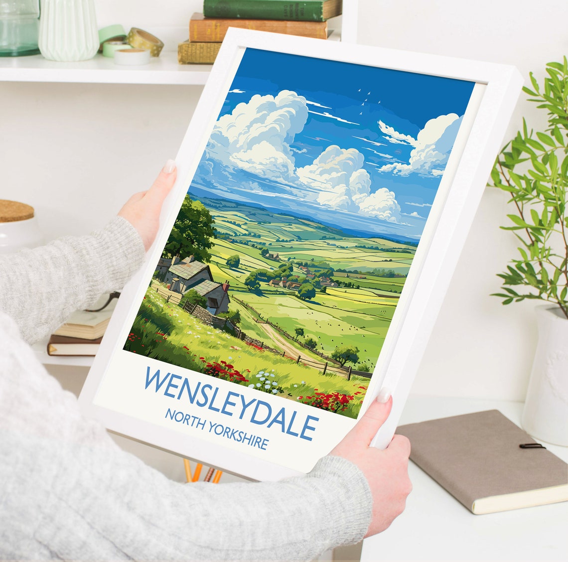 Wensleydale Travel Print Wall Art Travel Poster Of Wensleydale Wensleydale Art Gift English Countryside Art Lovers Gift - Image 3