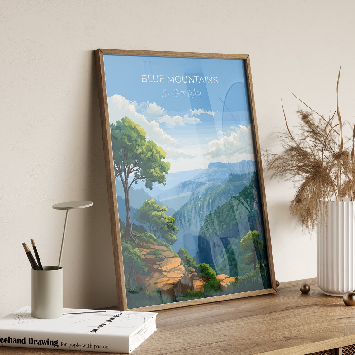 Blue Mountains New South Wales Eucalyptus Valley Travel Poster - Image 2