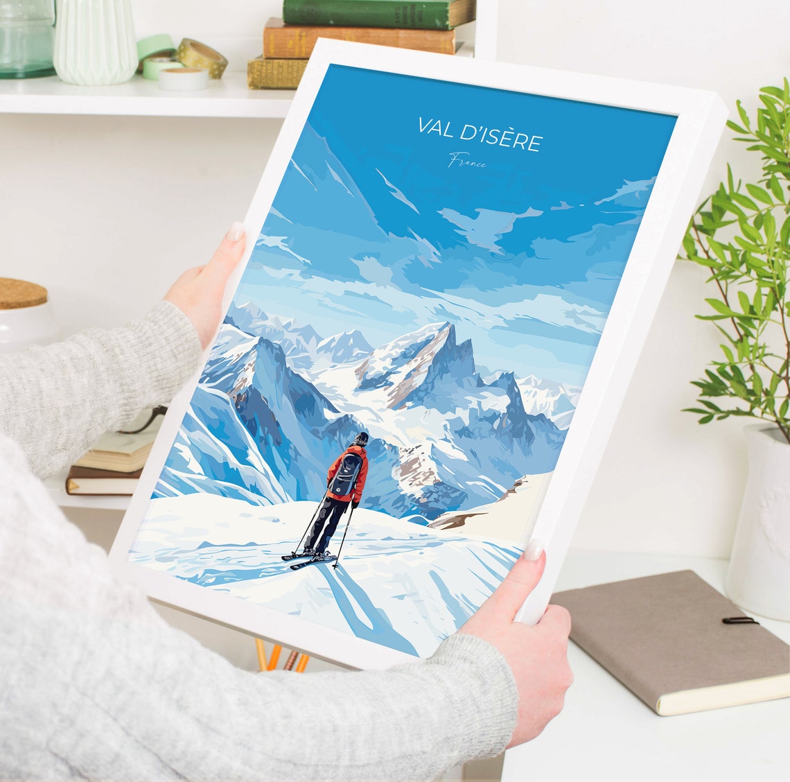 Val Disere Wall Art Travel Poster Travel Print Of Val Disere Ski Poster Val Disere Art Gift French Ski Art Lovers Travel Gift - Image 5