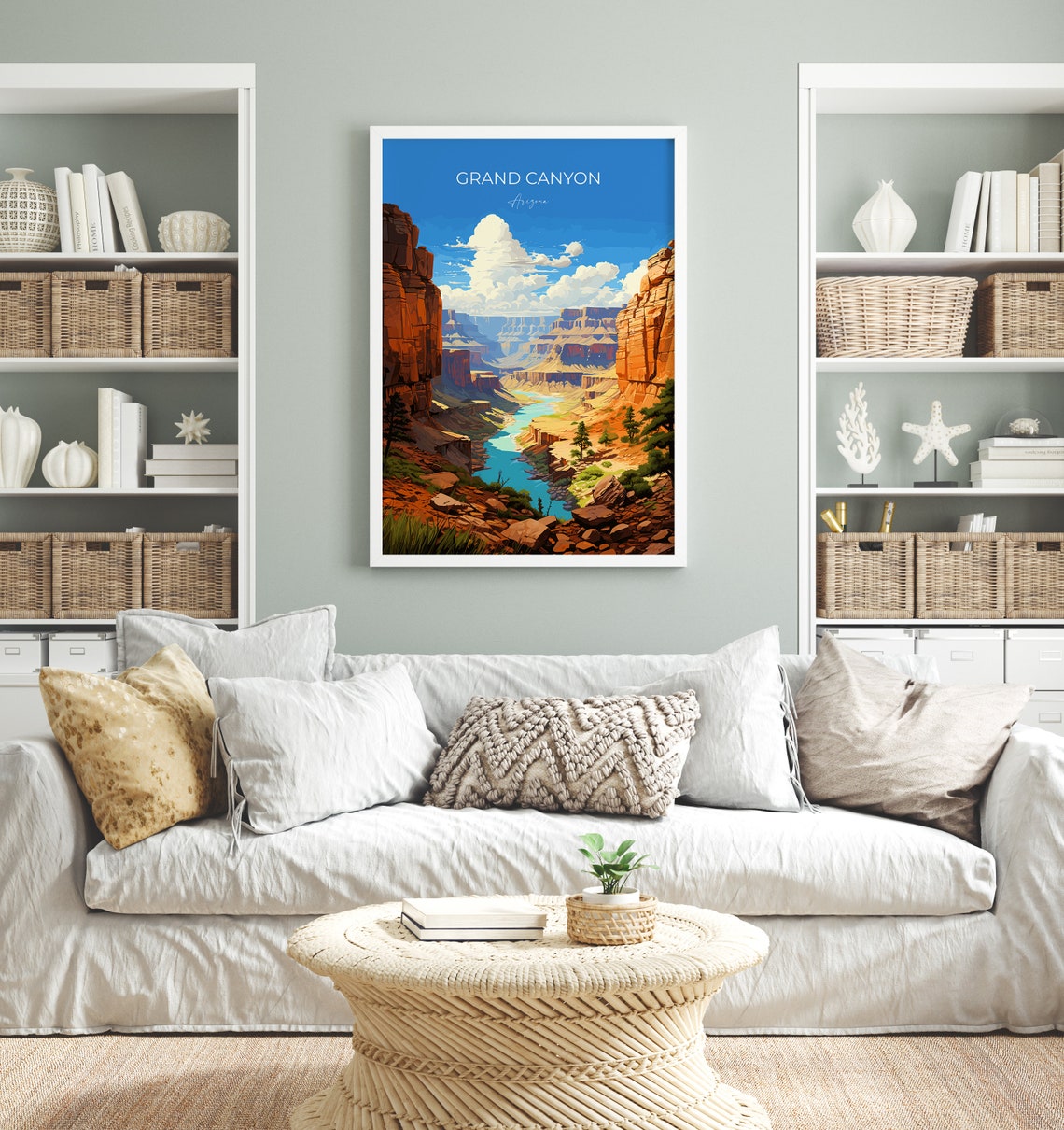 Grand Canyon Travel Poster Wall Art Travel Print Of Grand Canyon Grand Canyon Art Lovers Gift Arizona Usa Travel Art - Image 4