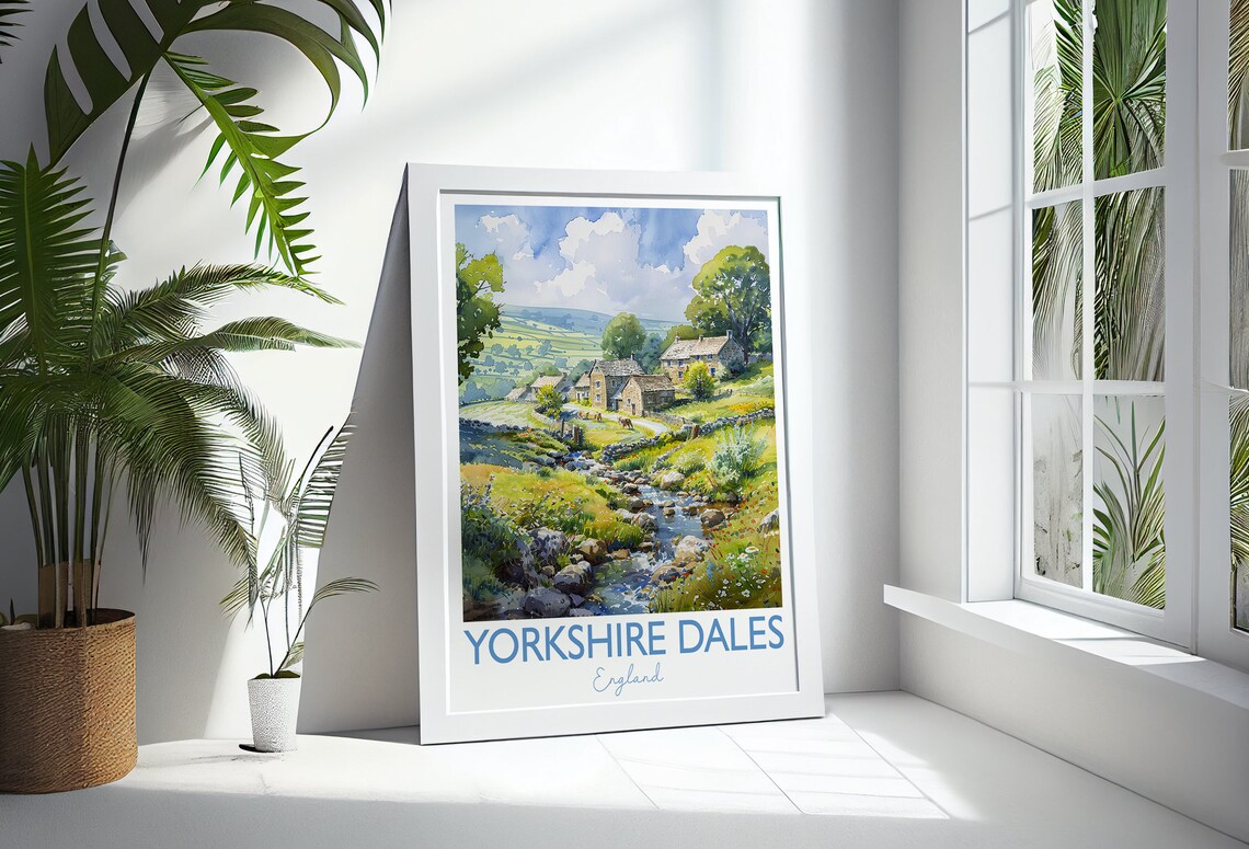Yorkshire Dales Travel Poster, England Art Print - Image 2