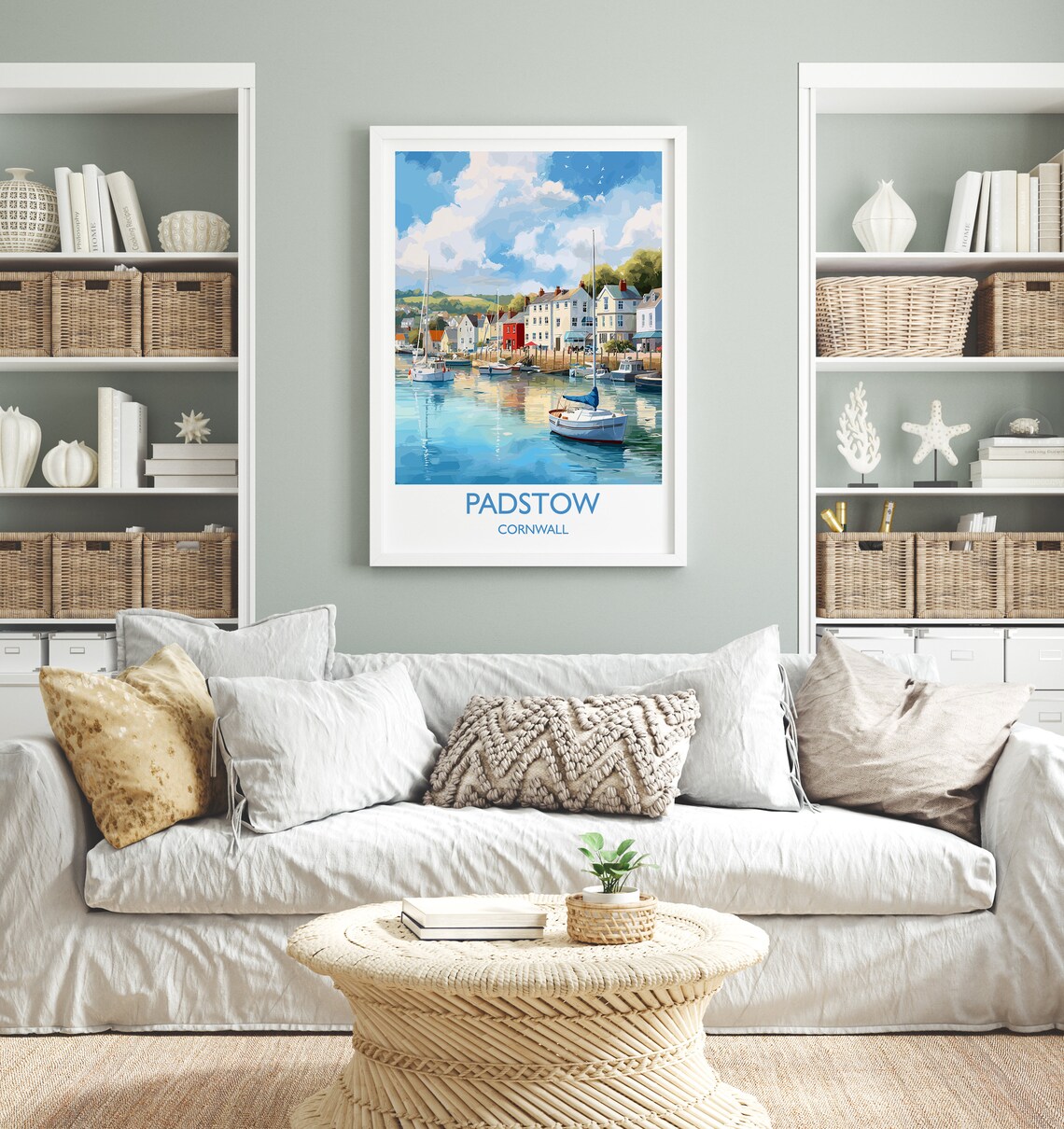 Padstow Travel Poster, Cornwall England Art Print - Image 4