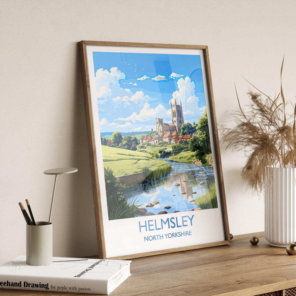 Helmsley Yorkshire Travel Poster, North Yorkshire - Image 3