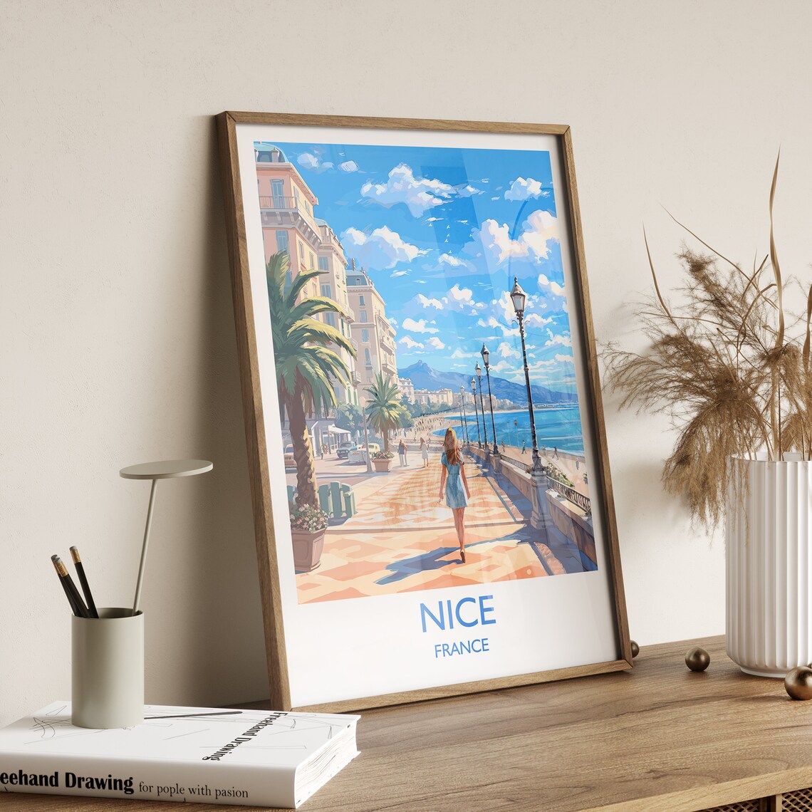 Nice France Travel Poster, Europe Art Print - Image 4