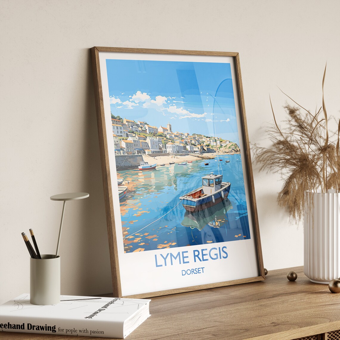 Lyme Regis Travel Poster, Dorset England - Image 2