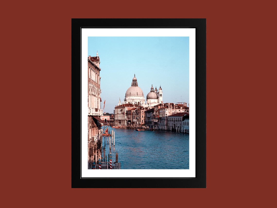 Venice Grand Canal Poster Santa Maria Della Salute Italy Travel Photo