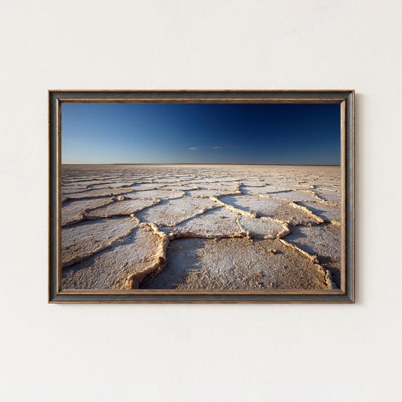 Lake Eyre Wall Art Australia Salt Print Desert Texture Landscape Decor