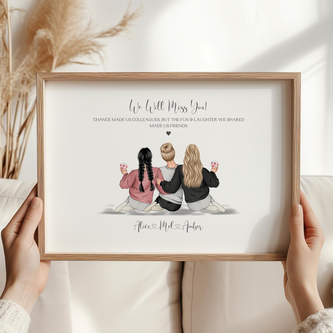 Personalised We Will Miss You Colleague Farewell Leaving Gift Poster