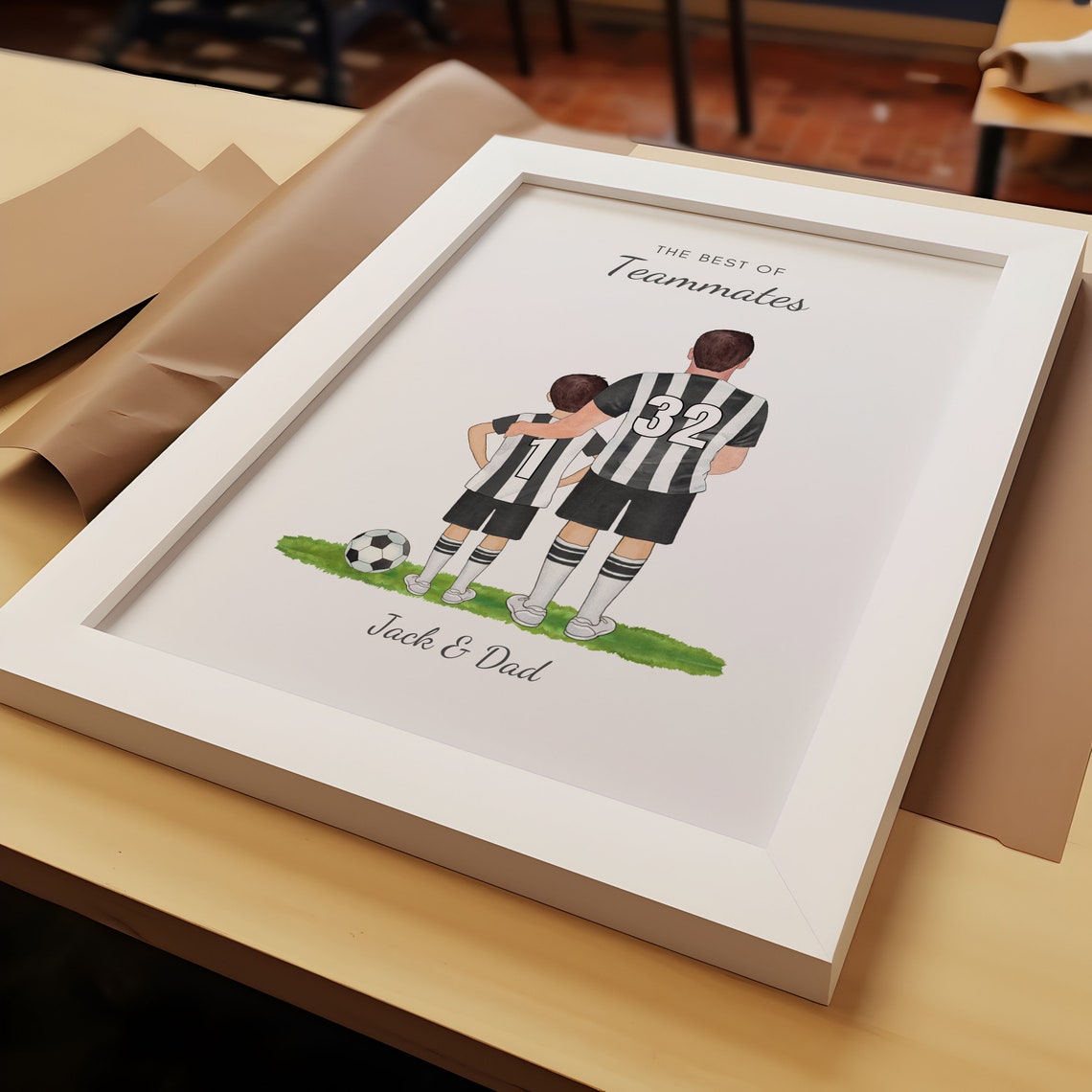Father Son Football Team Gift Fathers Day Gifts Dad Gifts Papa Gifts Father And Son Print Dad Christmas Gift Dad Birthday Gift