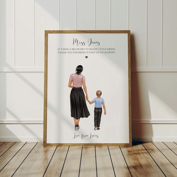 Personalised Teacher Gift Gift For Teacher End Of Year Teacher Gift School Leaver Teacher Present Personalised Teacher And Student Print