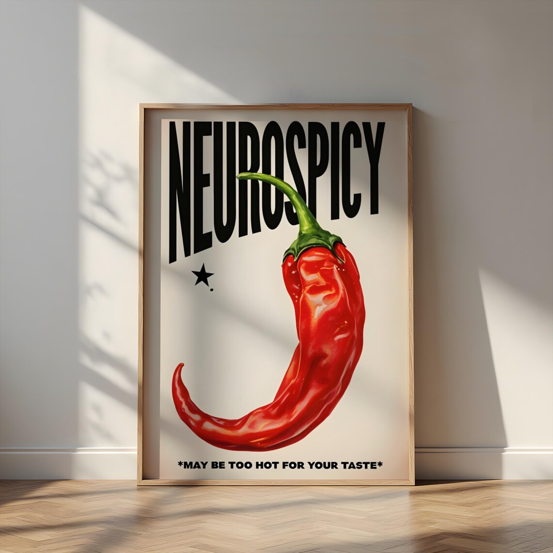 Neurospicy Chili Pepper Art Print, Neurodiversity Awareness