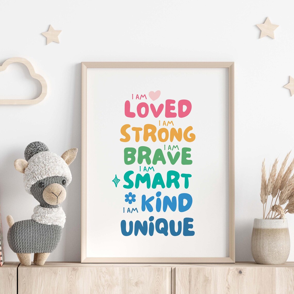 Kids Affirmation Art Print, Inspirational Nursery Decor