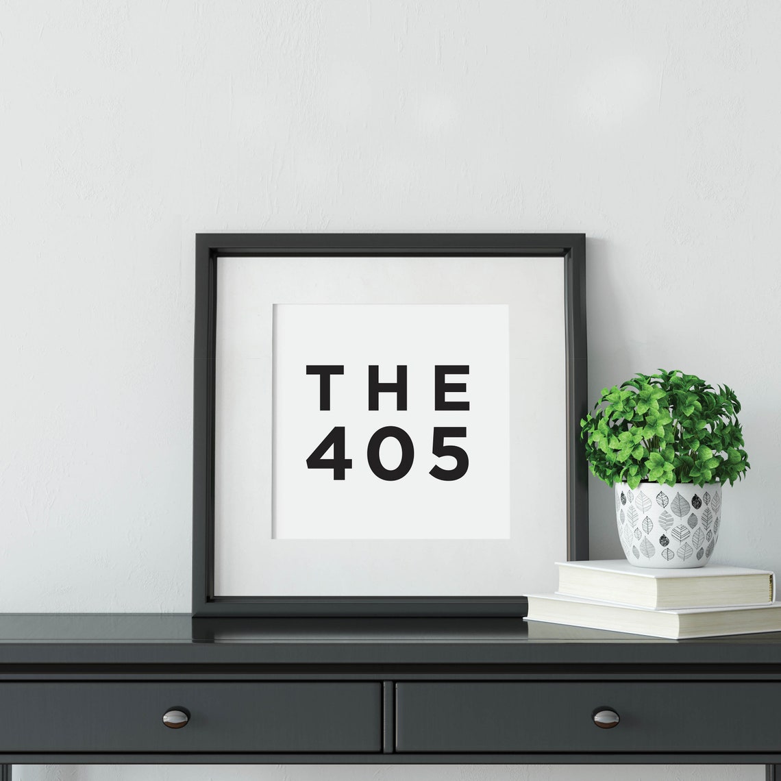 The 405 Area Code Oklahoma City Hometown Pride Typography Poster - Image 2