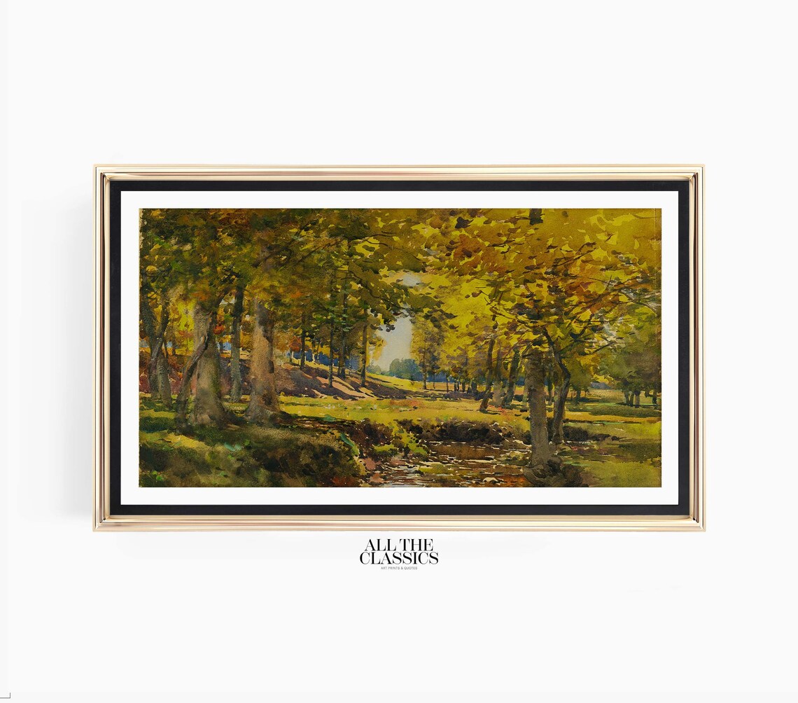 William Henry Holmes Autumn Meadow Edge Golden Fall Forest Landscape Poster - Image 3