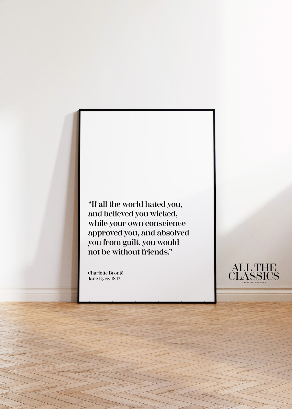 Charlotte Bronte Own Conscience Approved Quote Jane Eyre Minimalist Poster - Image 3