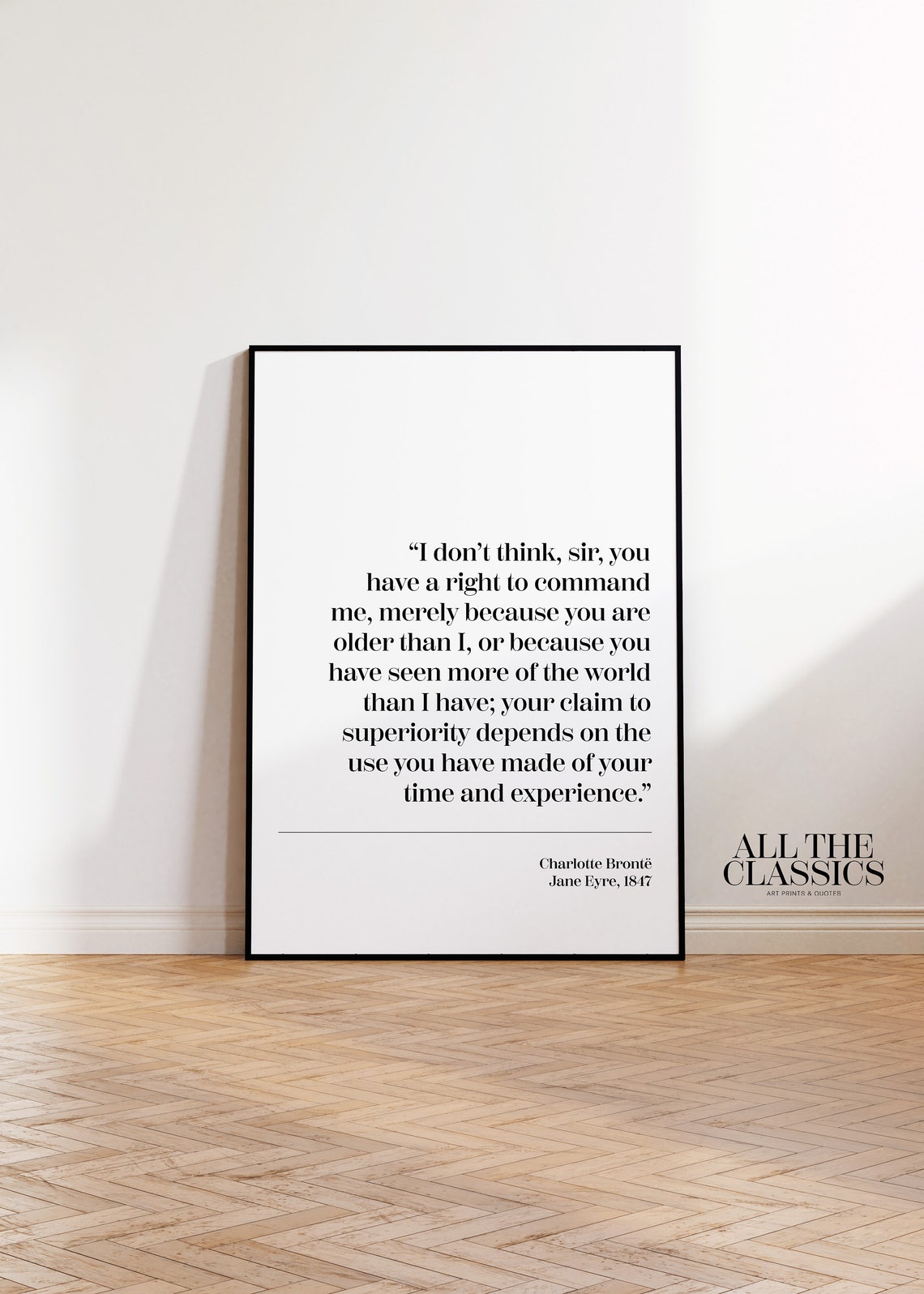 Jane Eyre Right To Command Quote Charlotte Bronte Feminist Poster - Image 3