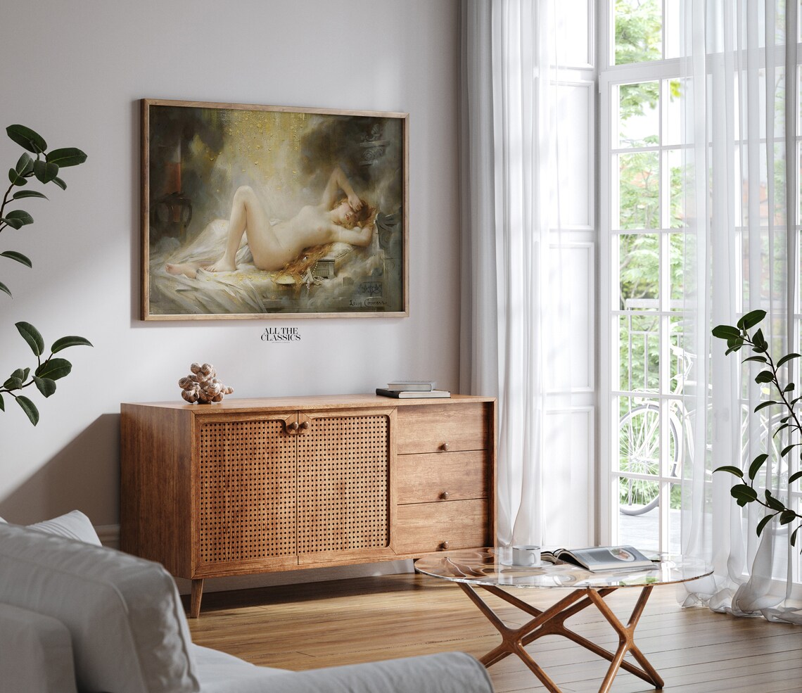 Leon Comerre Danae Greek Myth Golden Shower Reclining Nude Poster - Image 2