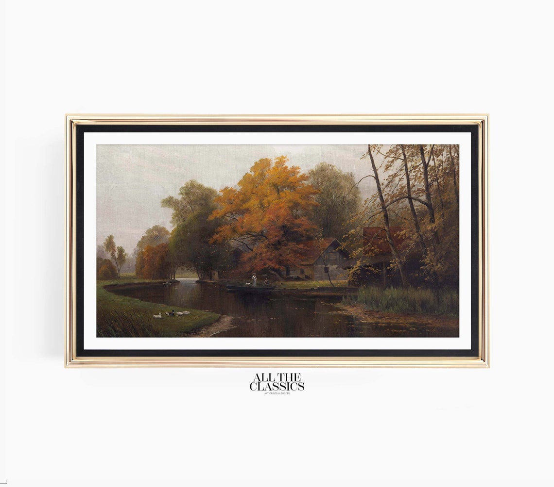 Ludvik Bartak Autumn By The Water Calm River Fall Colors Poster - Image 3