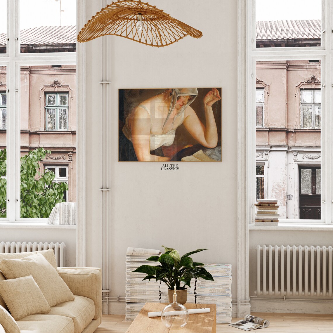 Boris Grigoriev Woman Reading Veiled Figure Realist Portrait Poster - Image 2