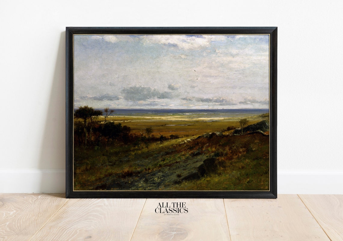 Robert Swain Gifford Near The Ocean Coastal Marsh Landscape Poster - Image 3