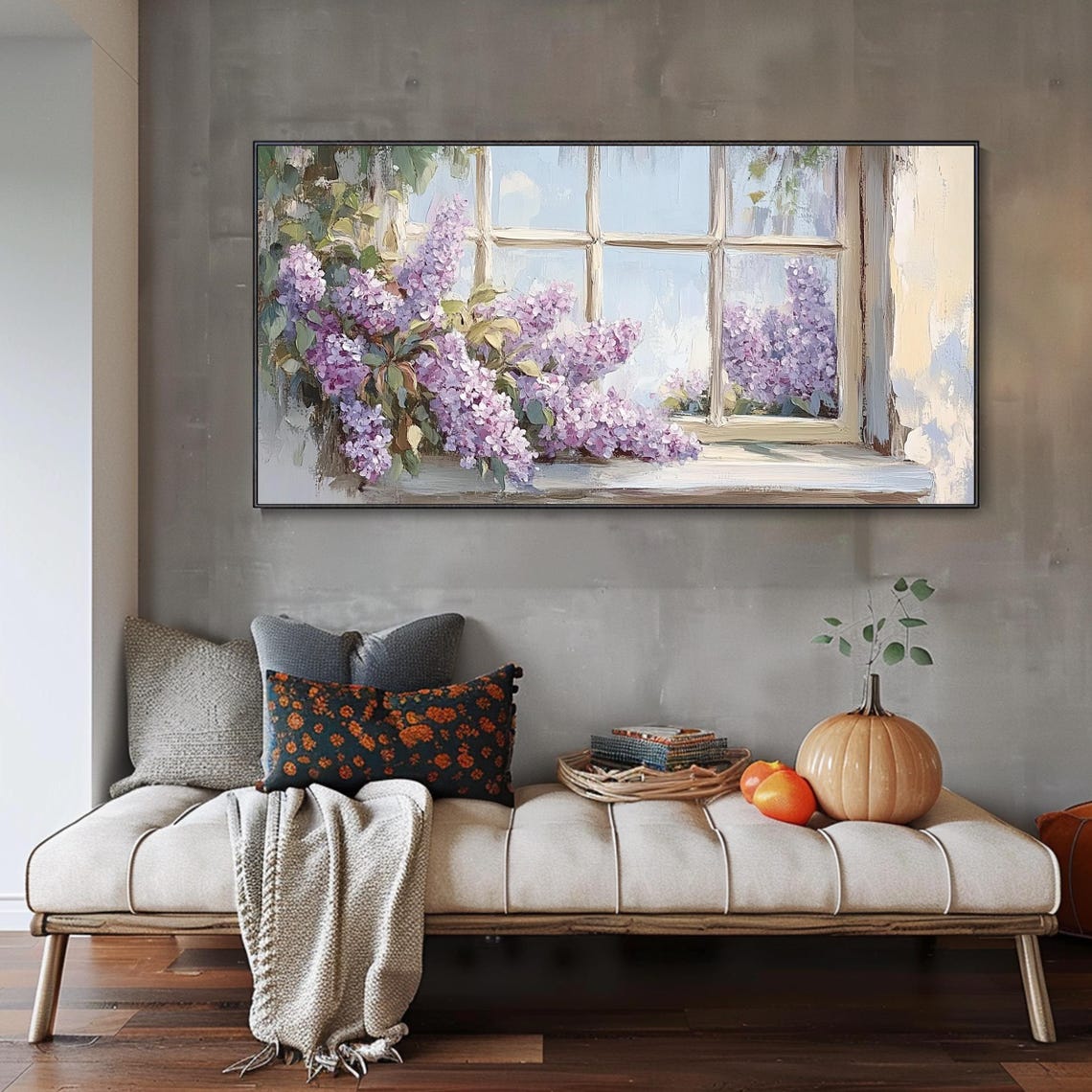 Lilac Blossoms On Windowsill Soft Romantic Cottage Garden Poster - Image 4