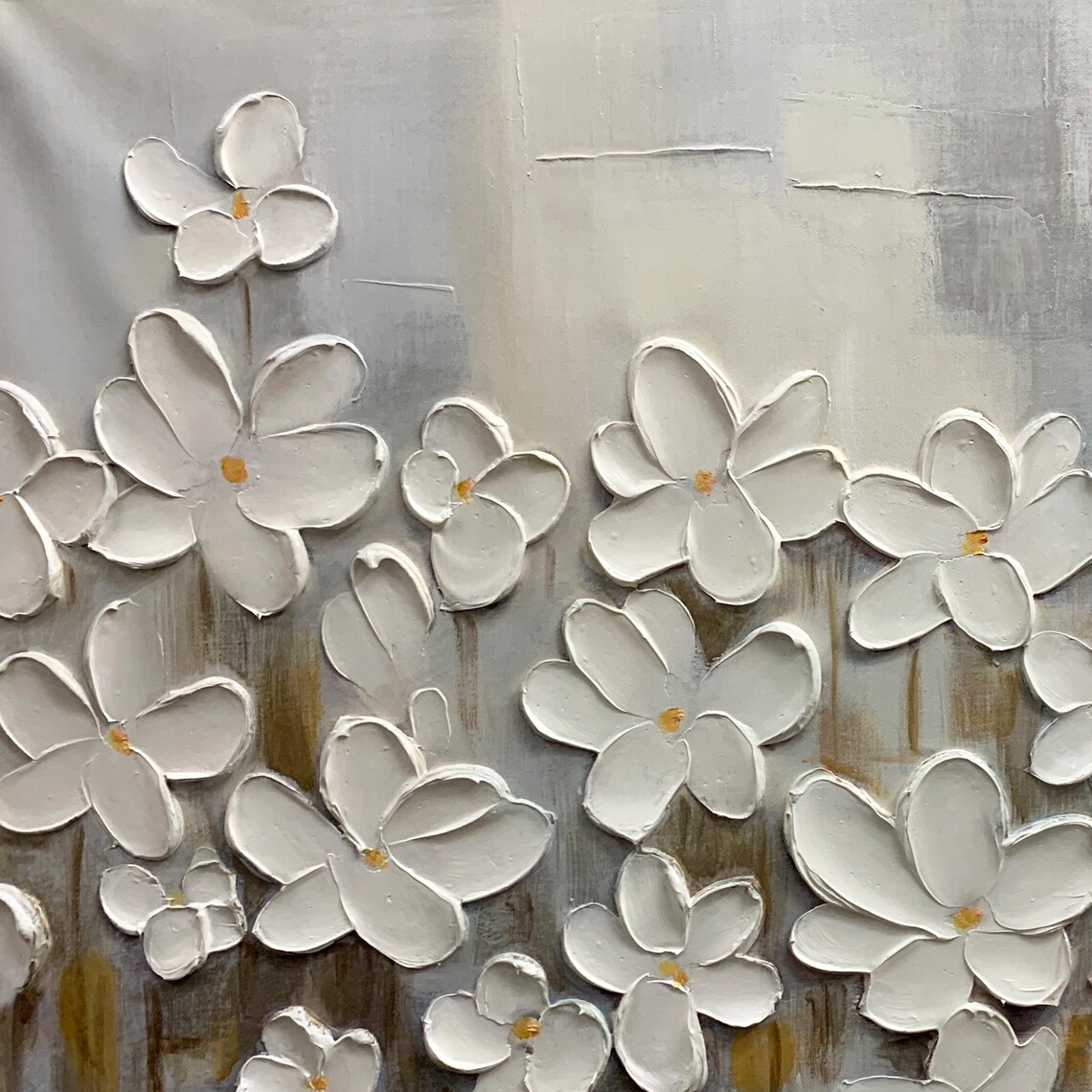 White Floral Abstract, Modern Botanical Art Print - Image 2