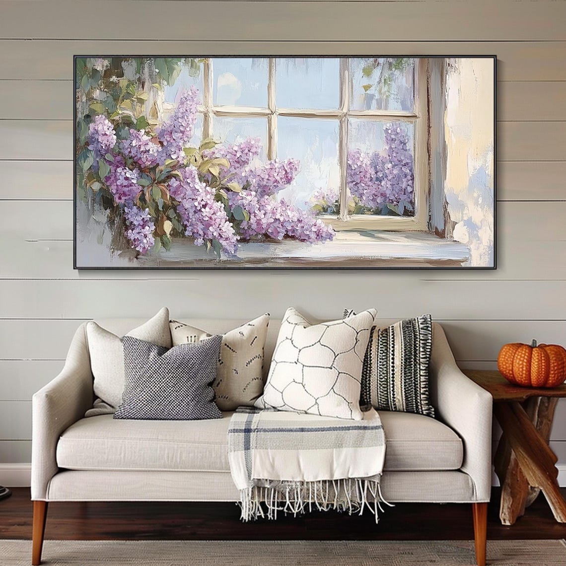 Lilac Blossoms On Windowsill Soft Romantic Cottage Garden Poster - Image 2
