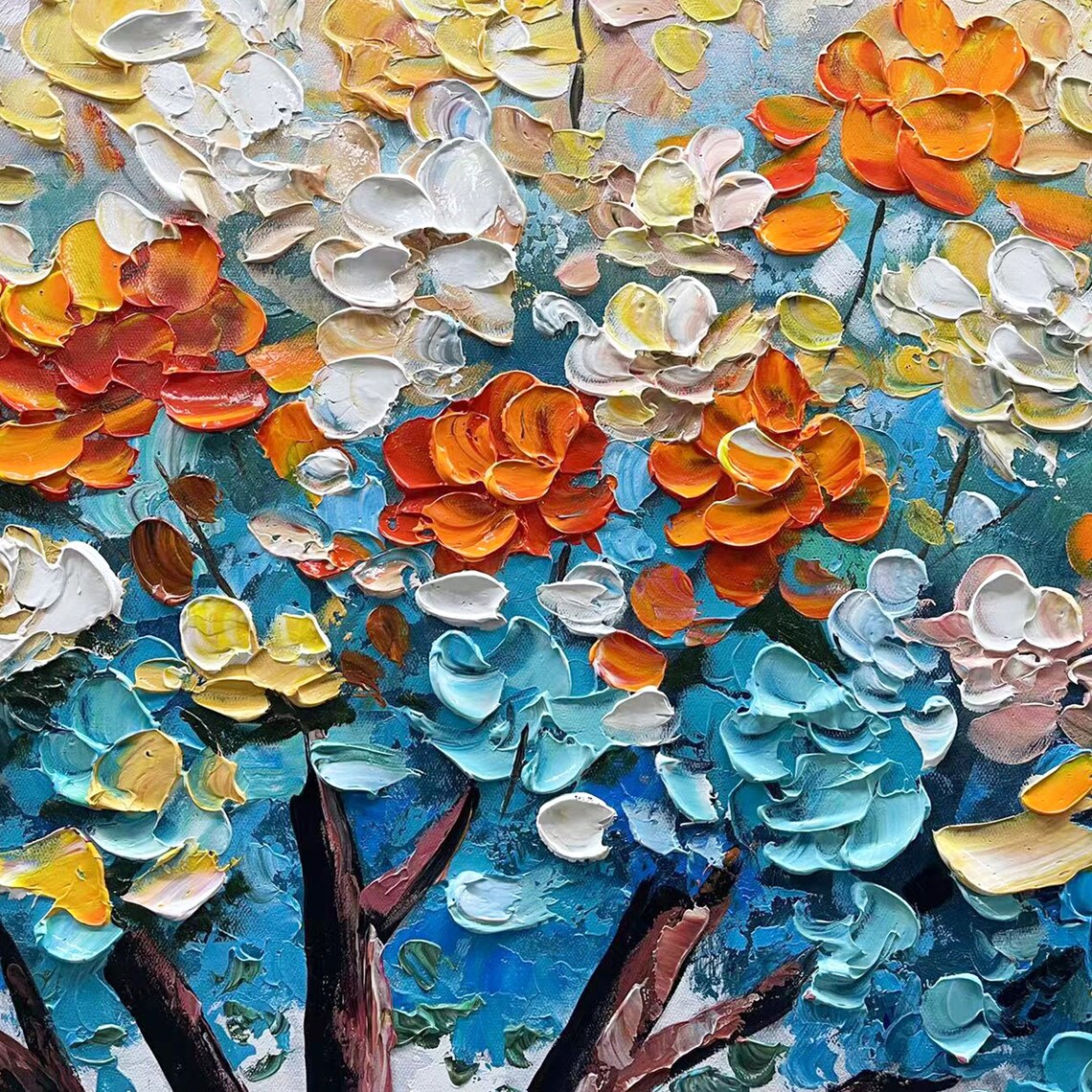 Tree of Life Boho Landscape, Oil Painting Art Print - Image 2