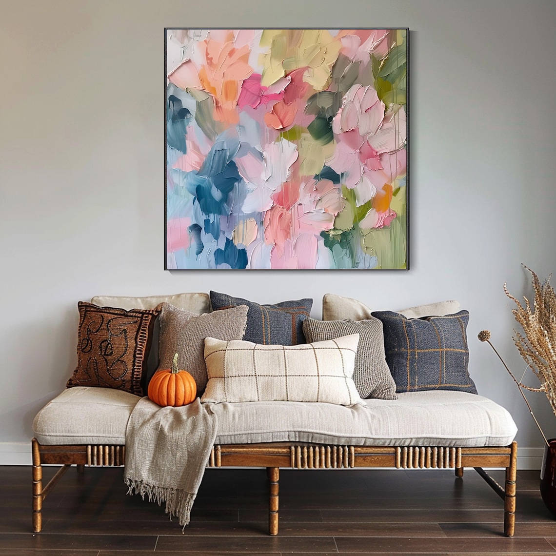 Soft Feather Brushstroke Abstract Poster Print - Image 2