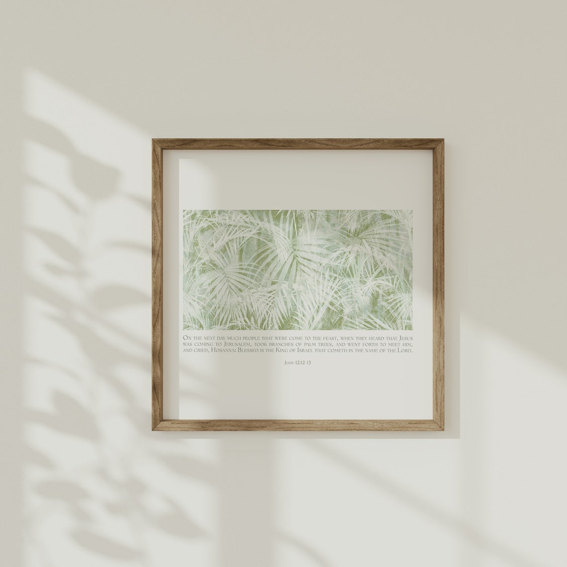 Palm Sunday Wall Art John 1212 13 Bible Poster Botanical Bible Verse Print Peaceful Christian Home Decor Palm Leaf Scripture - Image 5