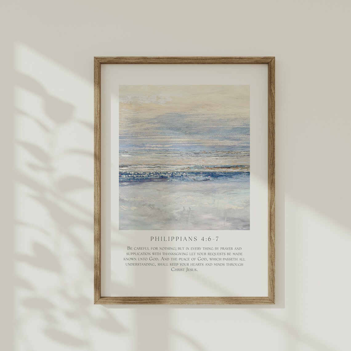 Philippians 4:6-7 Ocean Landscape Art Print