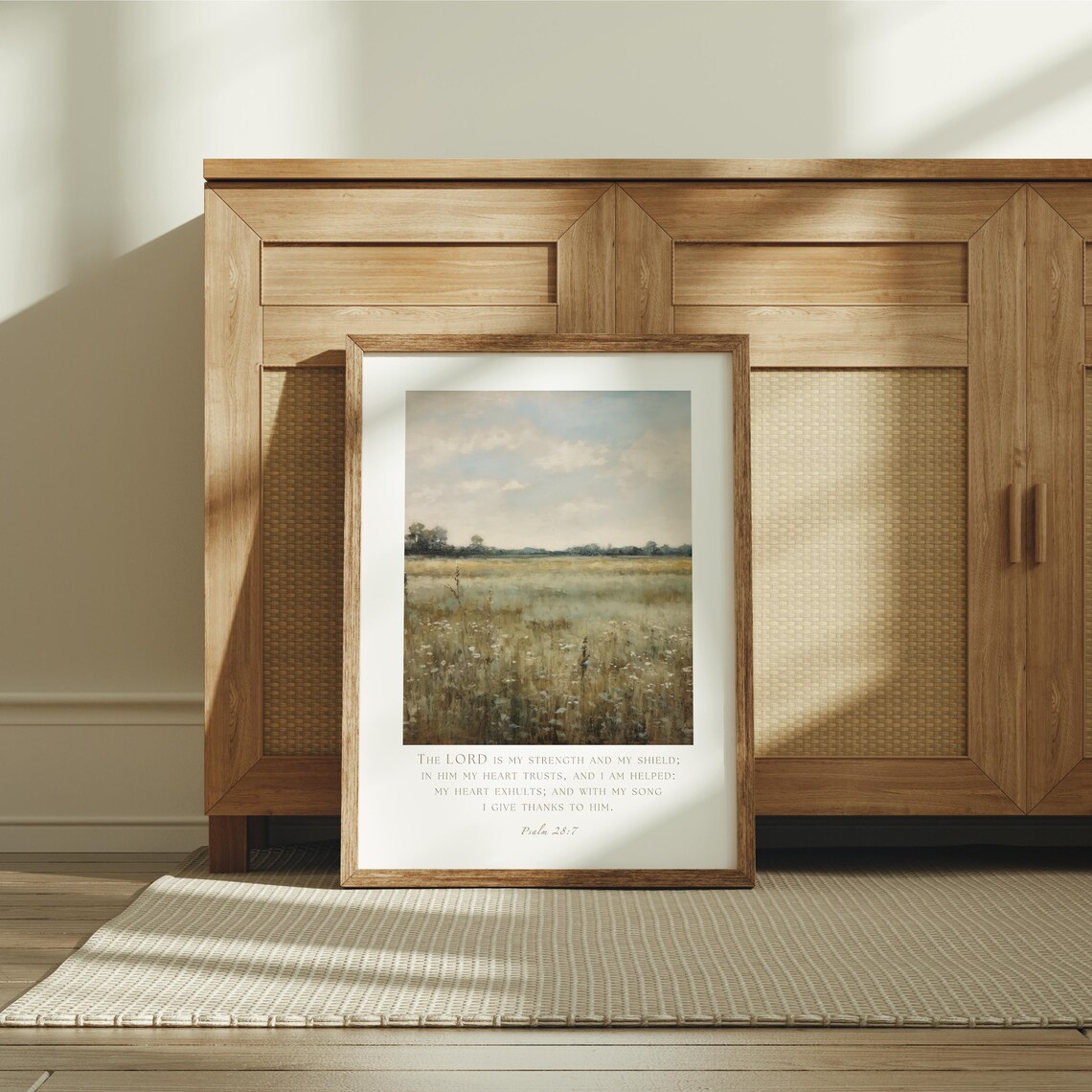 Psalm 287 Wildflower Landscape Art Print, Vintage Fall - Image 2