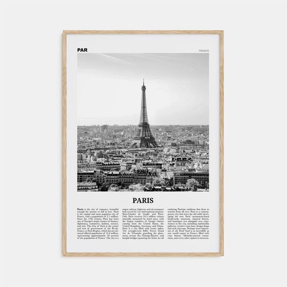 Paris Black and White Print, Eiffel Tower France
