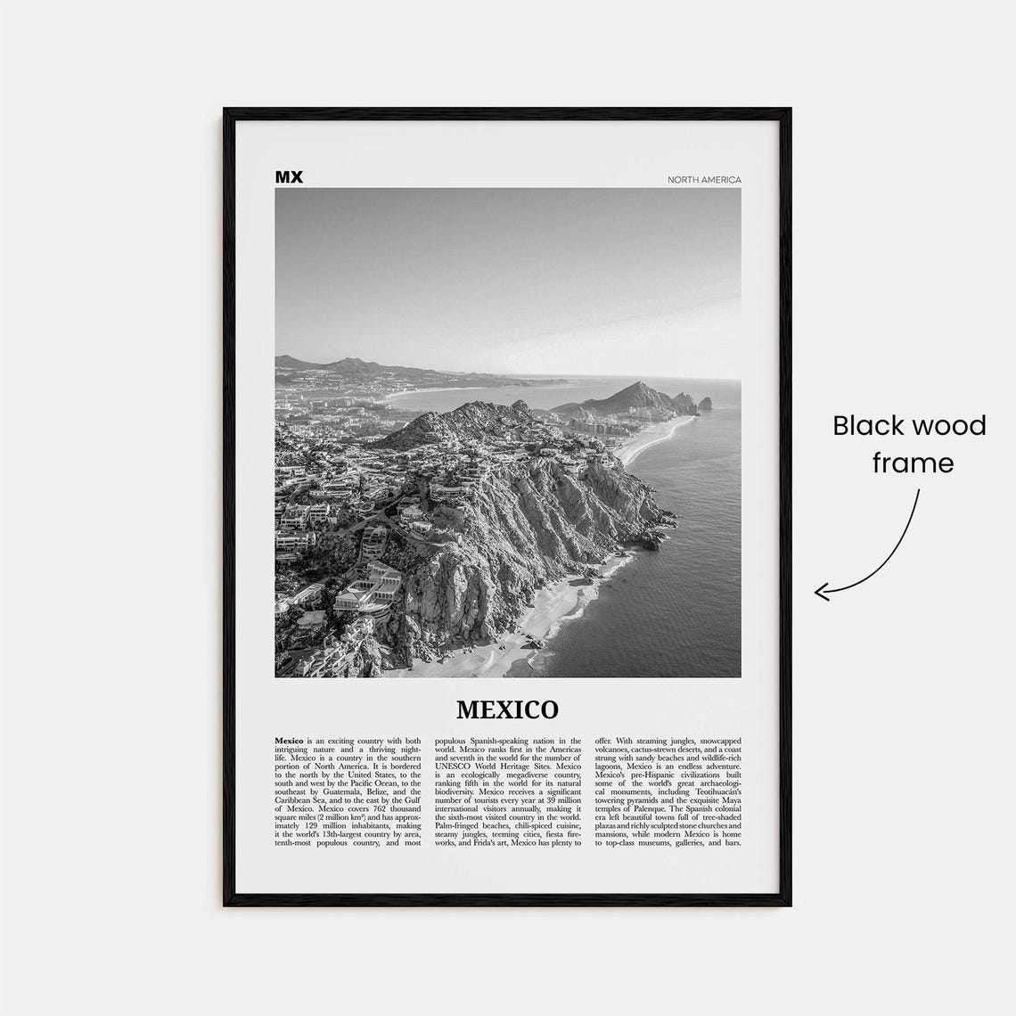 Mexico Black And White Poster, Mexico Photo Art Print - Image 3