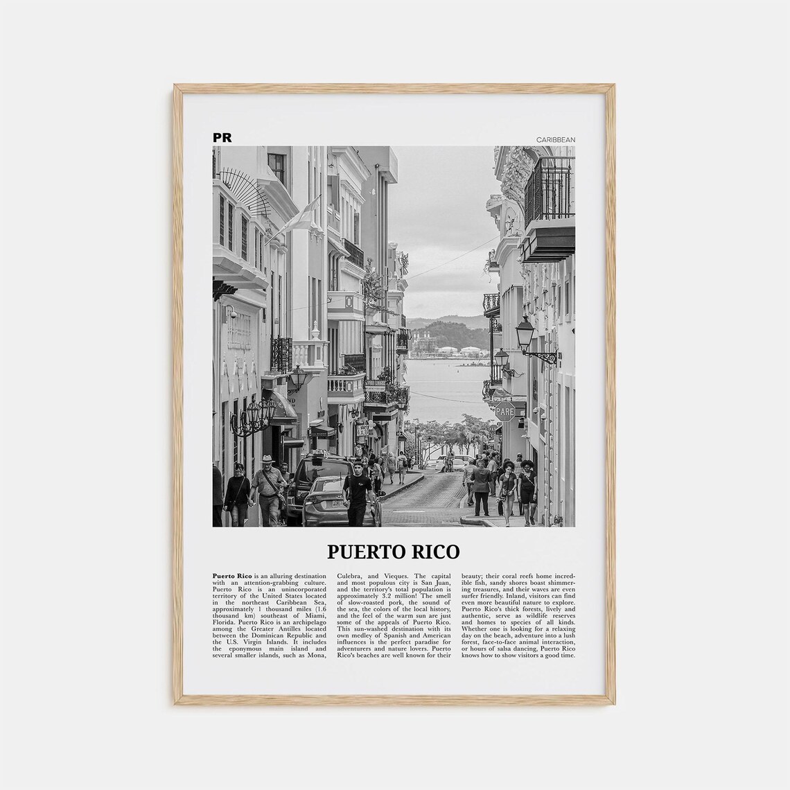 Puerto Rico Black And White No 2, San Juan Poster