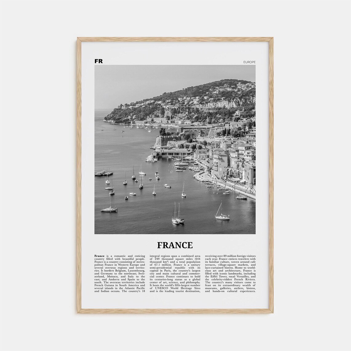 France Black and White No. 3, French Paris Poster
