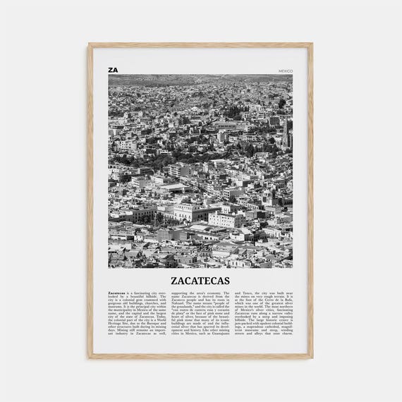 Zacatecas Black And White No. 2 Mexico Art Print