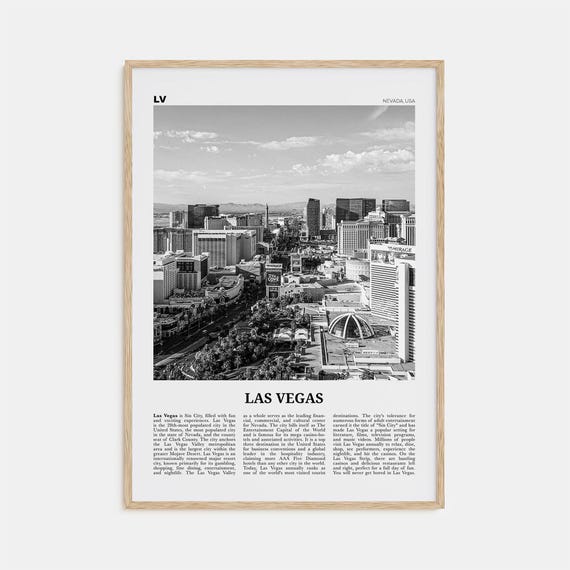 Las Vegas Black and White No. 2 Travel Poster