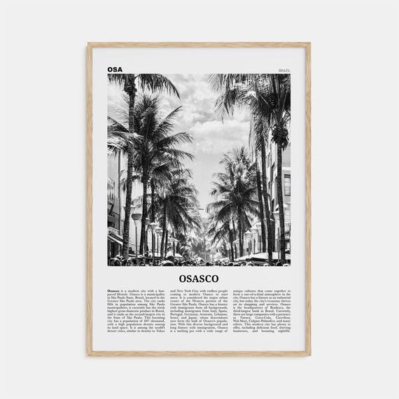 Osasco Black And White Travel Poster, Brazil