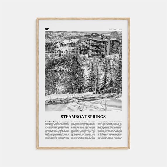 Steamboat Springs Black and White No. 2 Art Print