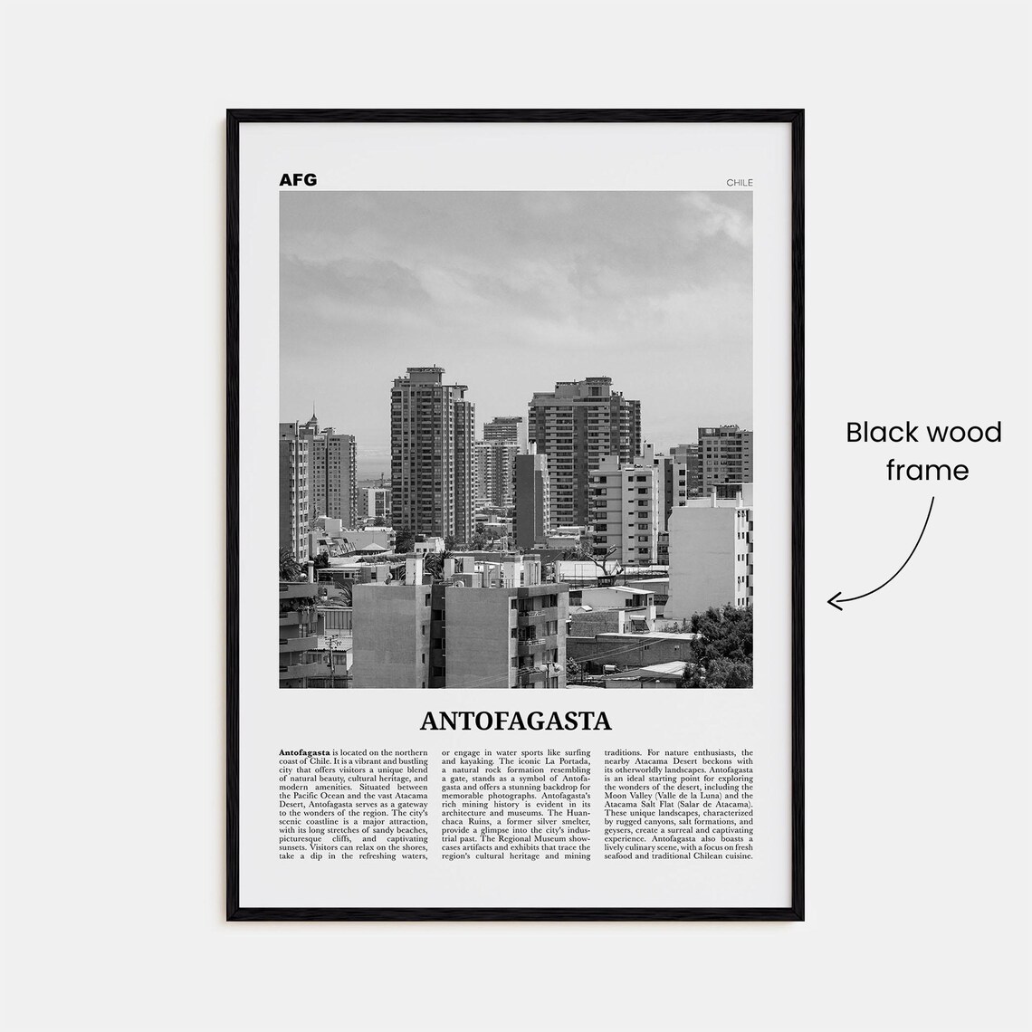 Antofagasta Print Black And White Antofagasta Wall Art Antofagasta Poster Antofagasta Photo Antofagasta Wall Dcor Antofagasta Chile - Image 3