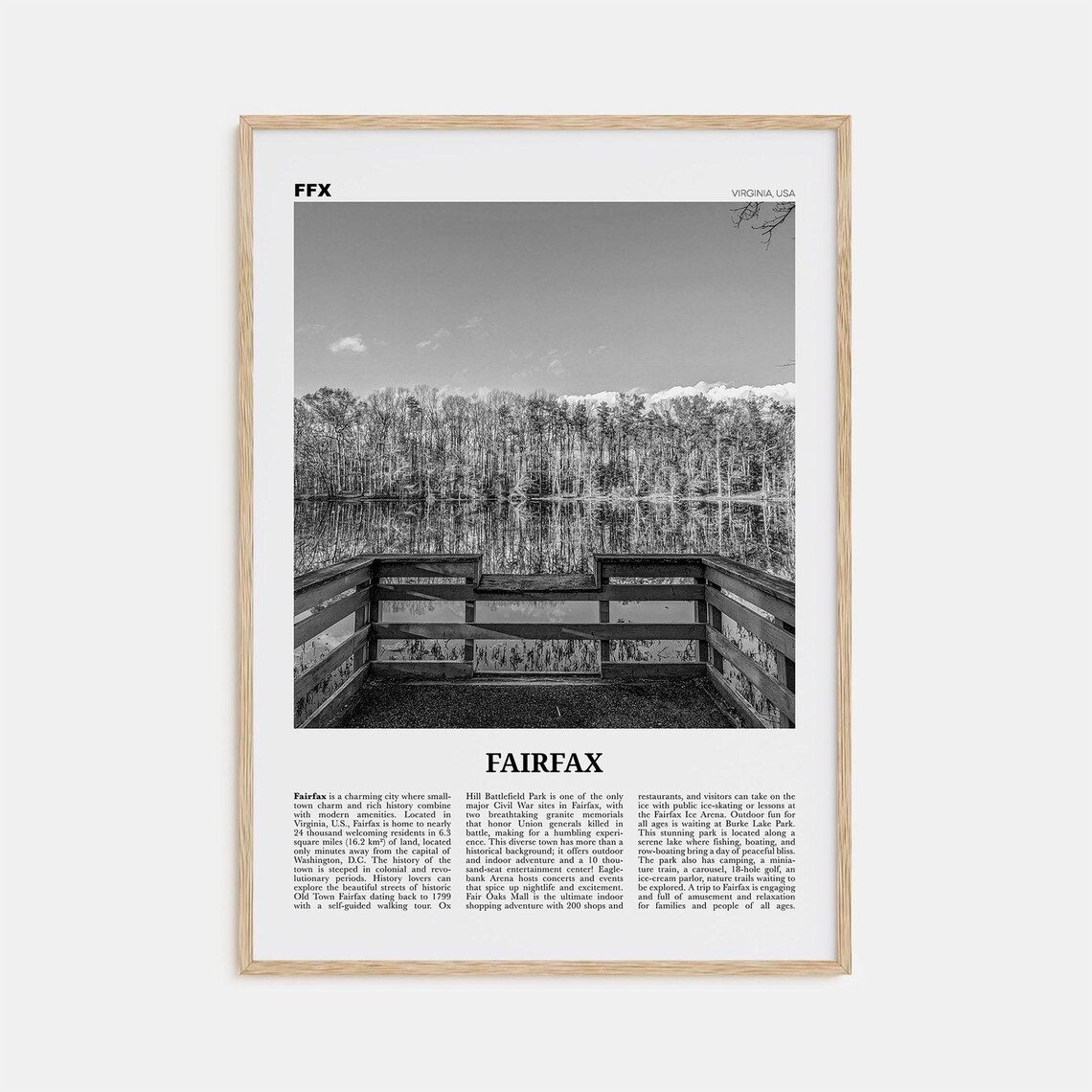 Fairfax Print Black And White Virginia Fairfax Wall Art Fairfax Poster Fairfax Photo Fairfax Wall Dcor Virginia United States