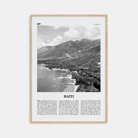 Haiti Black and White Poster, Haiti Wall Art