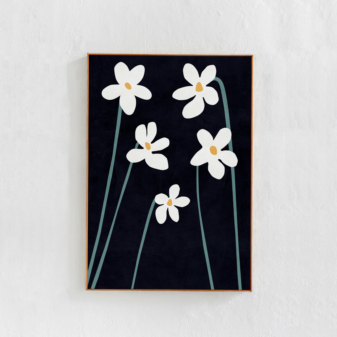 Spring Flowers Modern Scandi Boho Floral Art Print