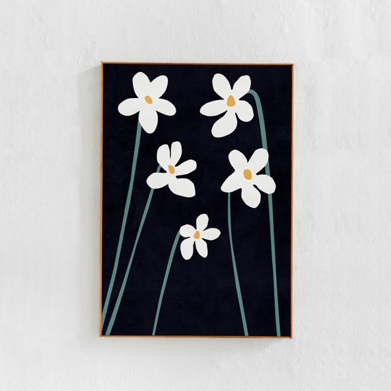 Spring Flowers Modern Scandi Boho Floral Art Print