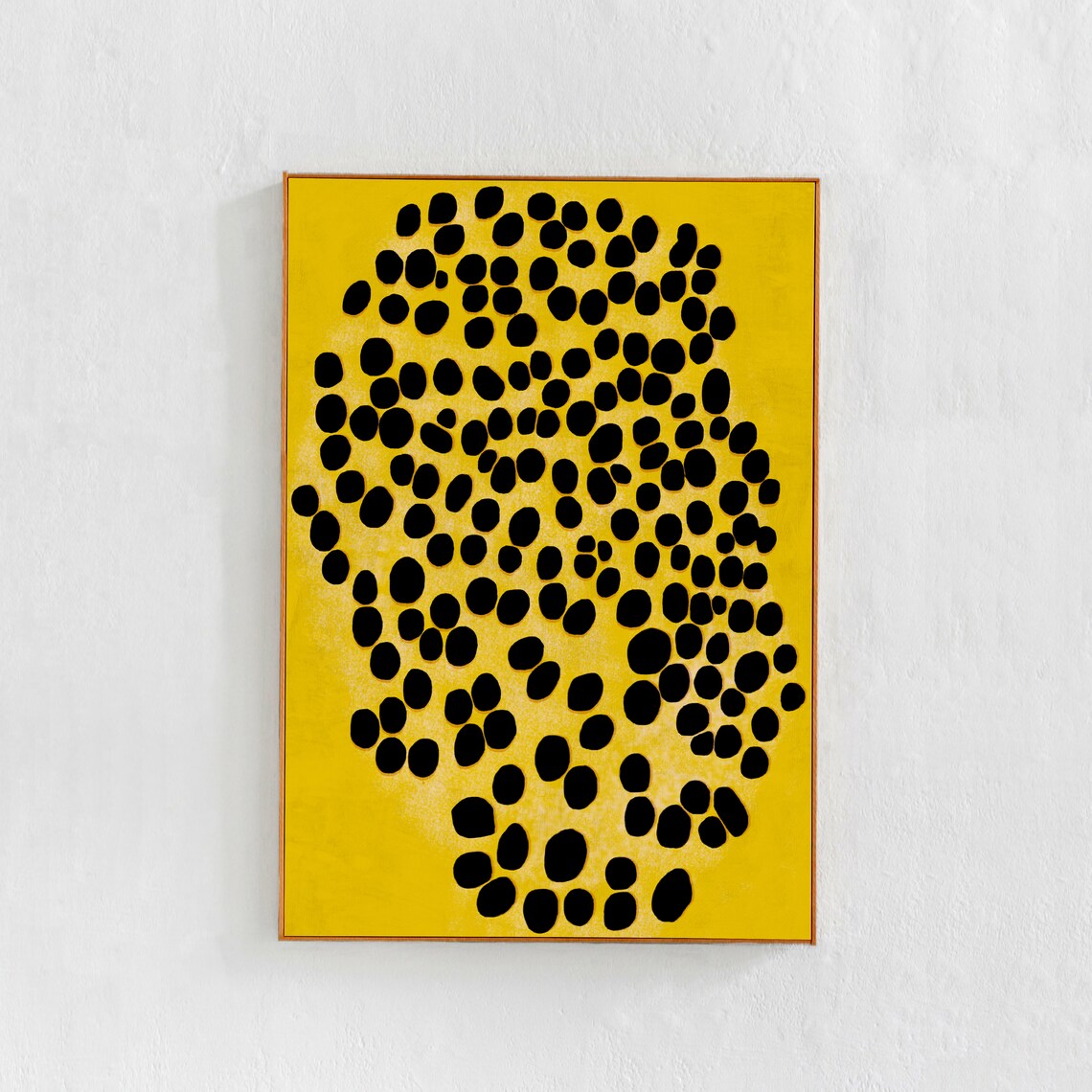Yellow Mustard Abstract Art Print, Scandi Boho