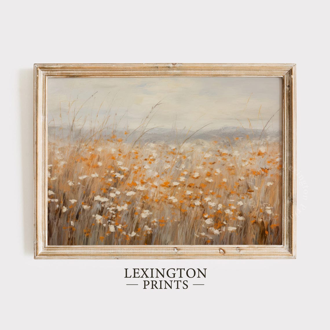 Fall Wildflower Field Warm Autumn Tones Rustic Landscape Poster - Image 5