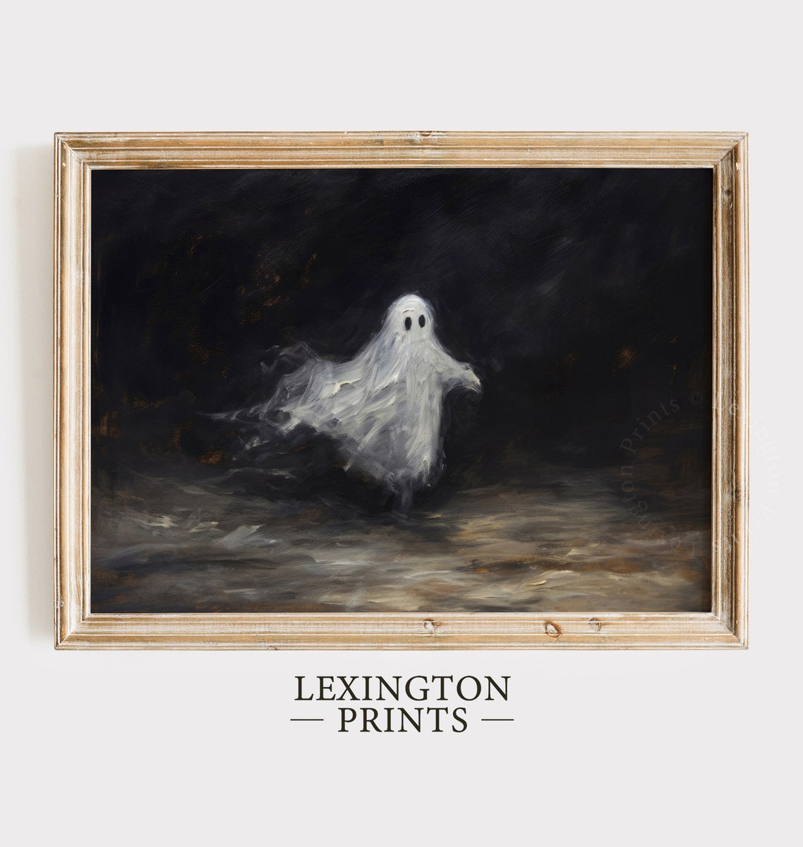 Cute Dancing Ghost on Dark Background Spooky Halloween Ghost Poster - Image 7