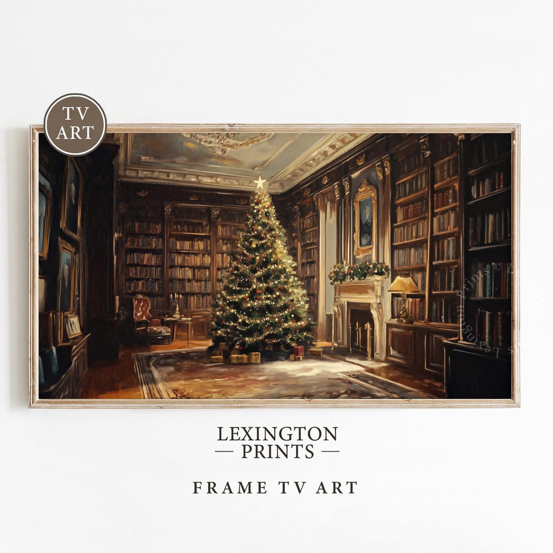 Moody Christmas Tv Art Victorian Christmas Frame Tv Art Christmas Tree Living Room Holiday Decor Winter Tv Art Seasonal Decor 929